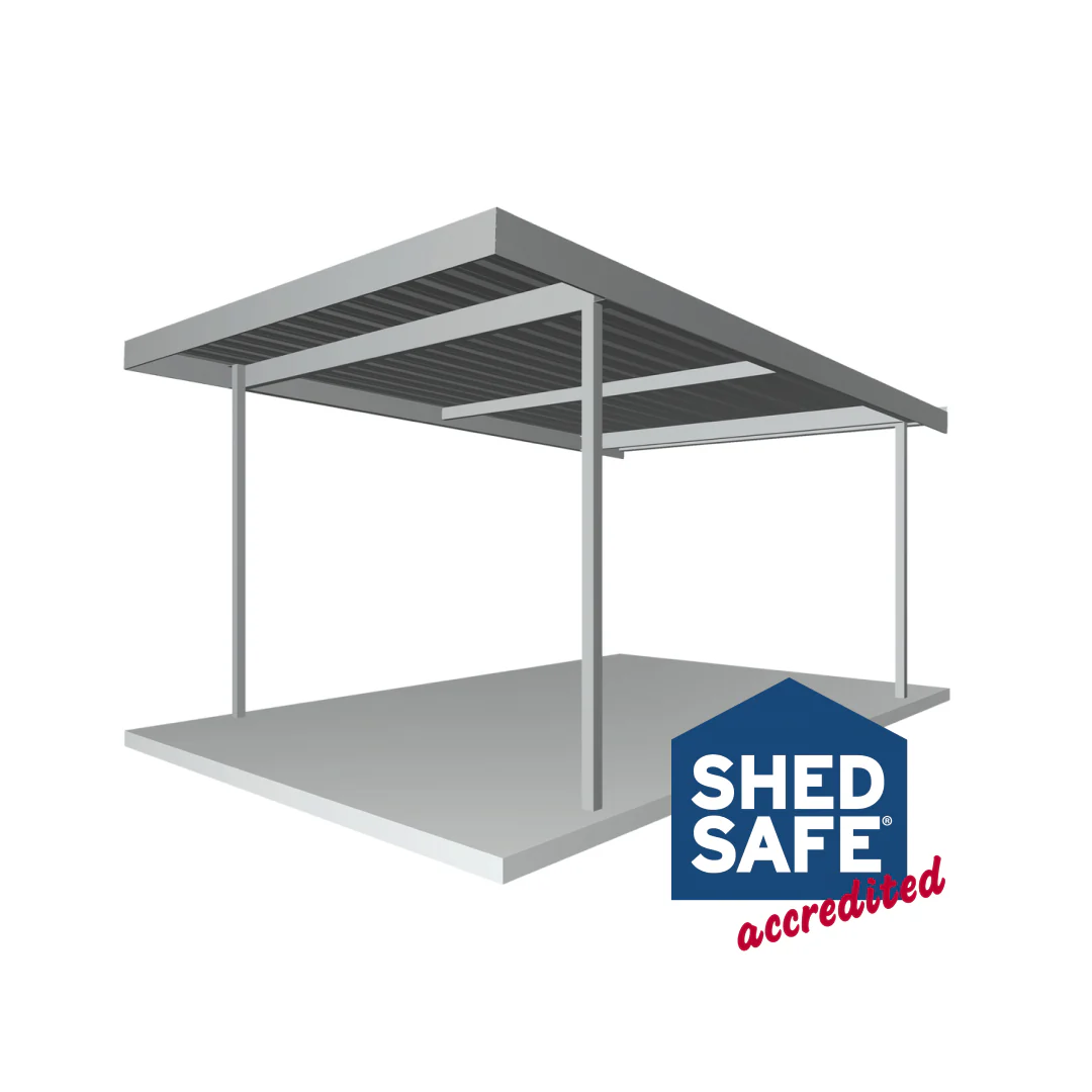 5.5m x 5.4m Double Carport - Zinc - Image 13