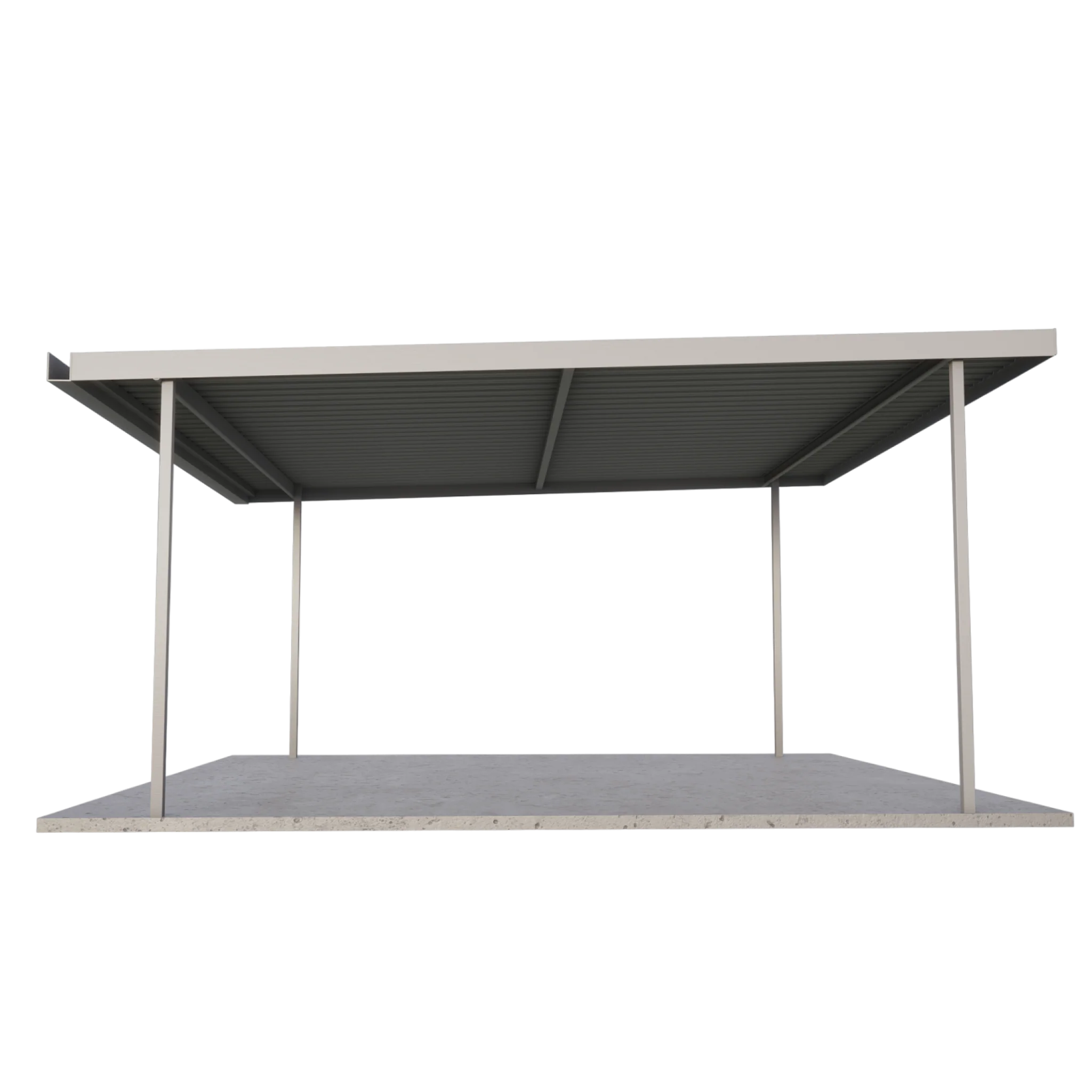 5.5m x 5.4m Double Carport - Zinc - Image 3
