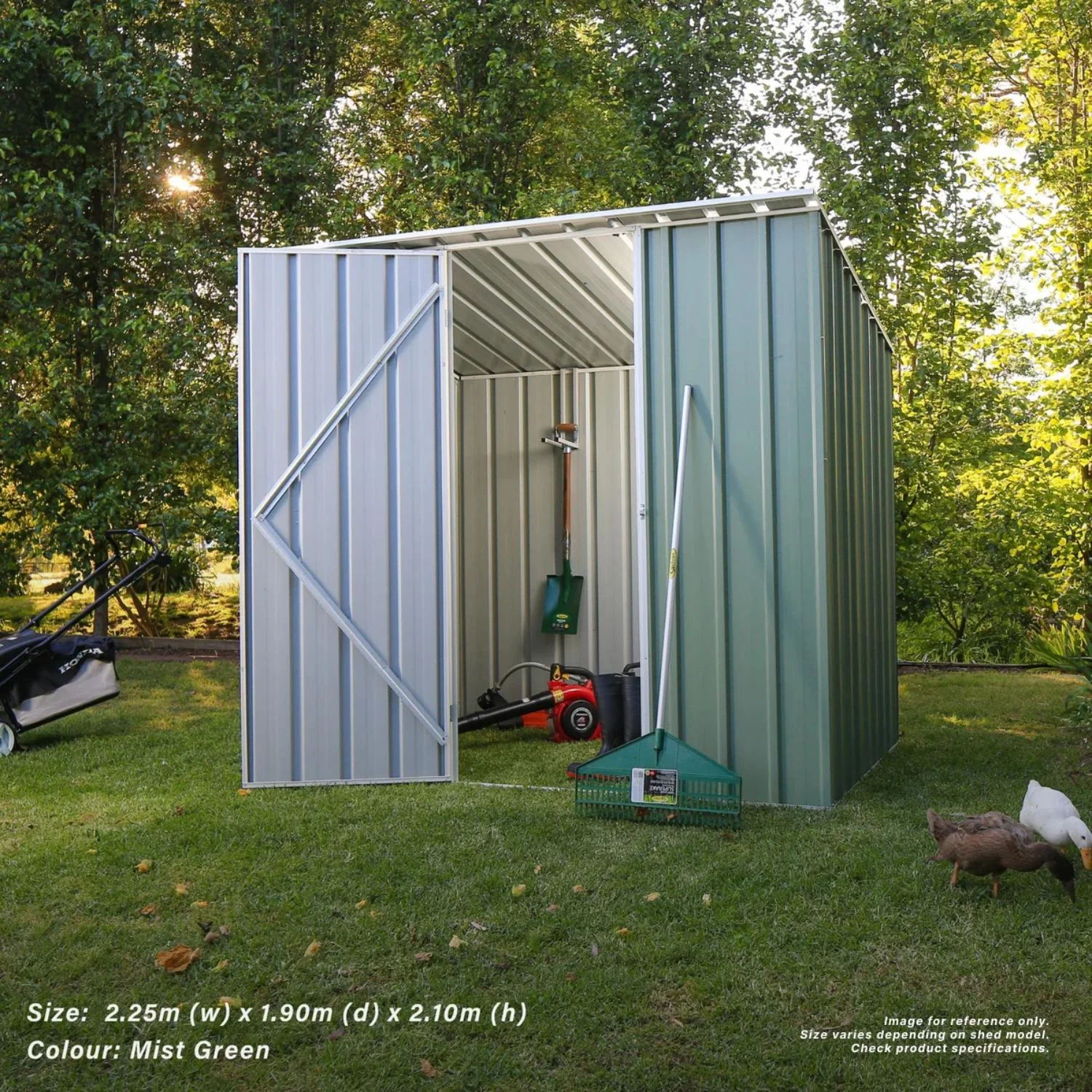 2.25m x 1.9m x 2.1m Skillion Roof Garden Shed - Image 13